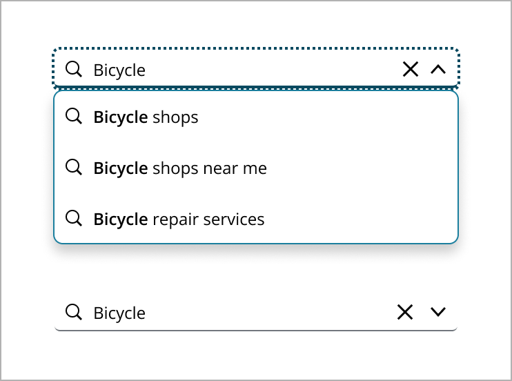 Example of direct submission in free text search